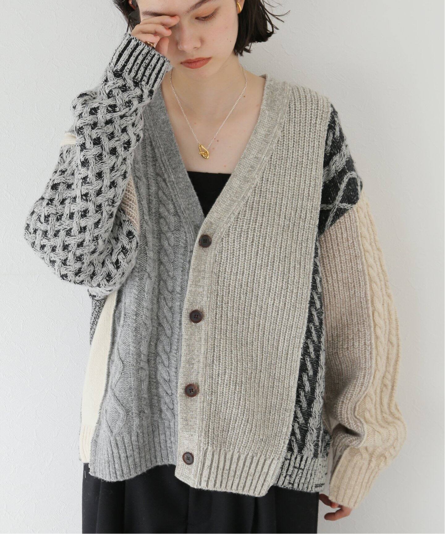 KURO / クロ】REMAKE KNIT CARDIGAN（カーディガン）｜BOICE FROM 