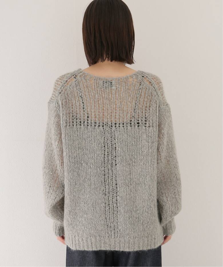 CLANE / クラネ】HALF SHEER LOOSE MOHAIR KNIT TOPS（ニット 