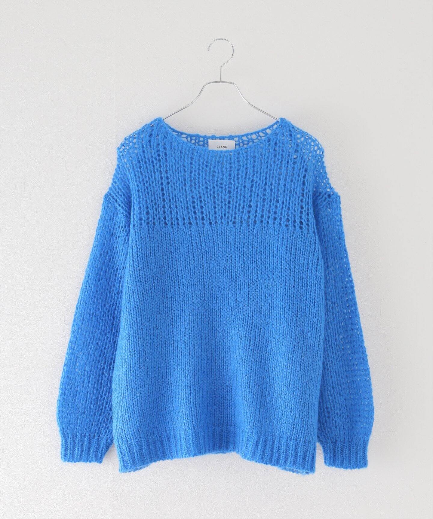 早急に売り切りHALF SHEER LOOSE MOHAIR KNIT TOPS - 長袖