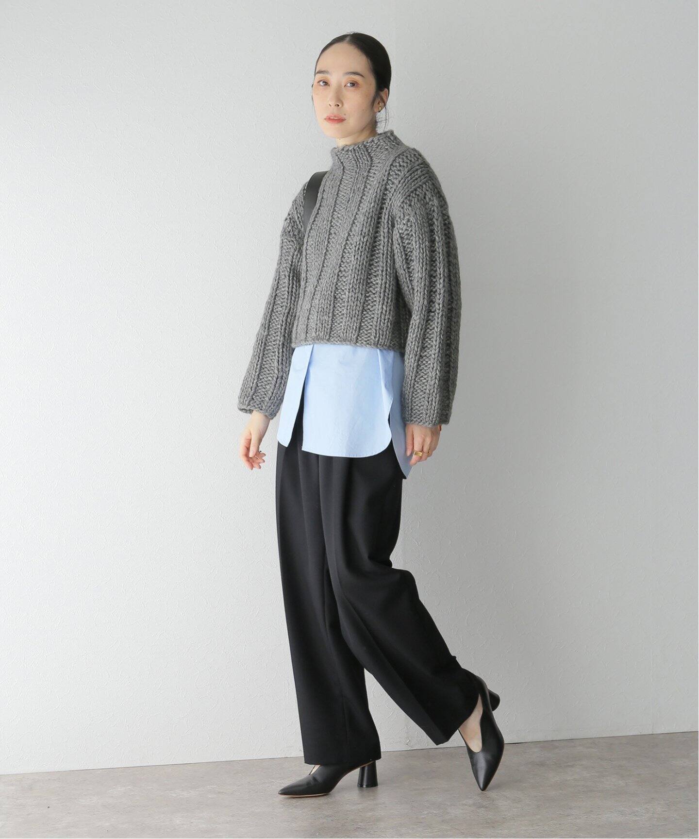 CLANE / クラネ】BULKY RIB HAND KNIT TOPS（ニット／セーター  