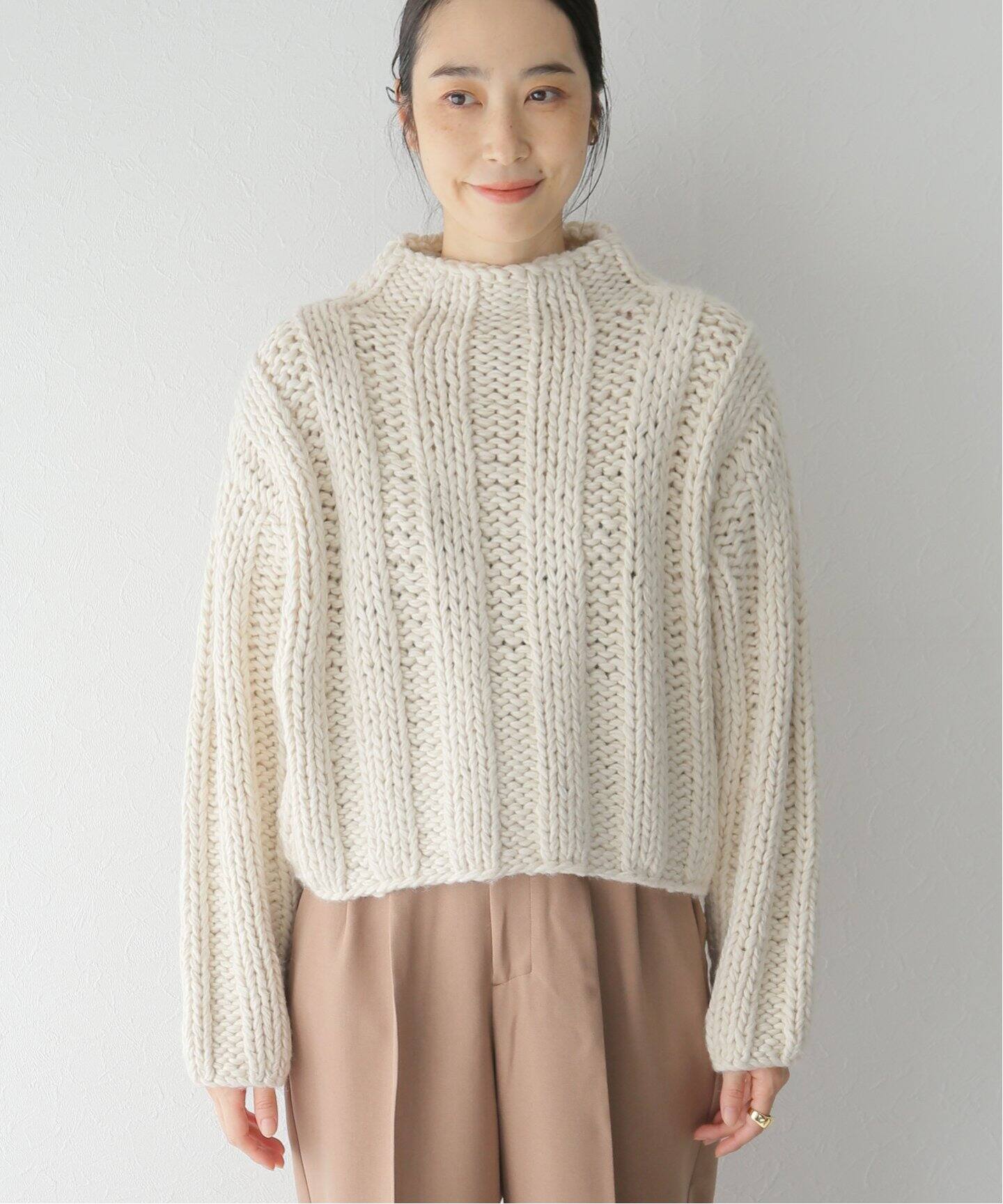 CLANE / クラネ】BULKY RIB HAND KNIT TOPS（ニット／セーター 