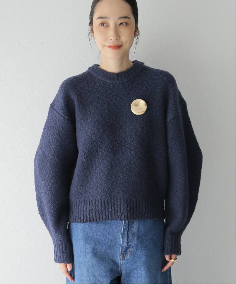 CLANE / クラネ】BROOCH SET SOFT SLUB KNIT（ニット／セーター 