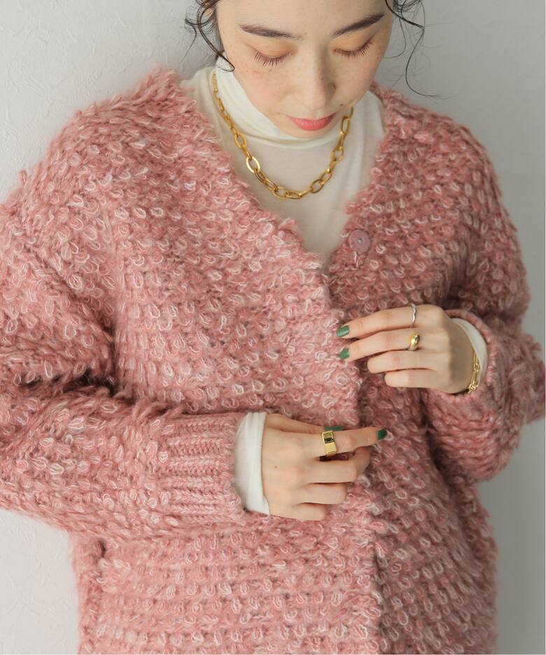 CLANE / クラネ】MIX LOOP MOHAIR KNIT CARDIGAN（カーディガン  