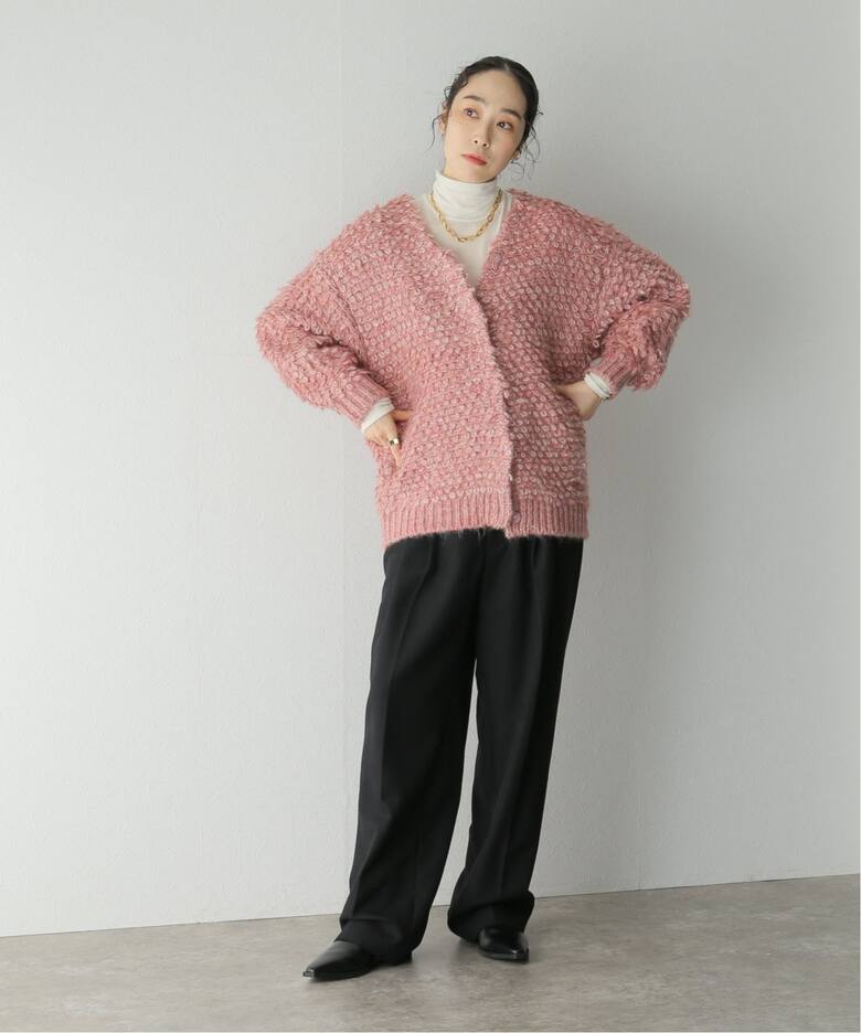 CLANE / クラネ】MIX LOOP MOHAIR KNIT CARDIGAN（カーディガン 