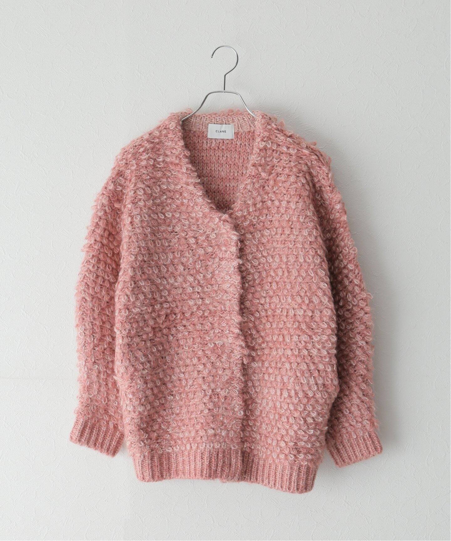CLANE / クラネ】MIX LOOP MOHAIR KNIT CARDIGAN（カーディガン  