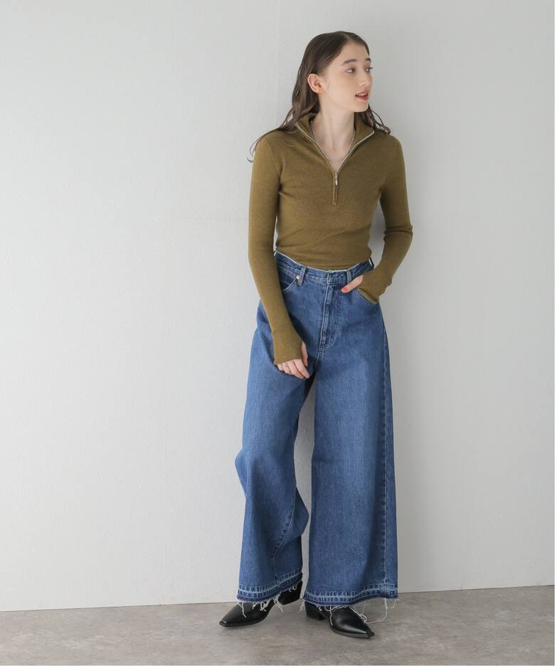 TODAYFUL / トゥデイフル】Halfzip Rib Knit（ニット／セーター 