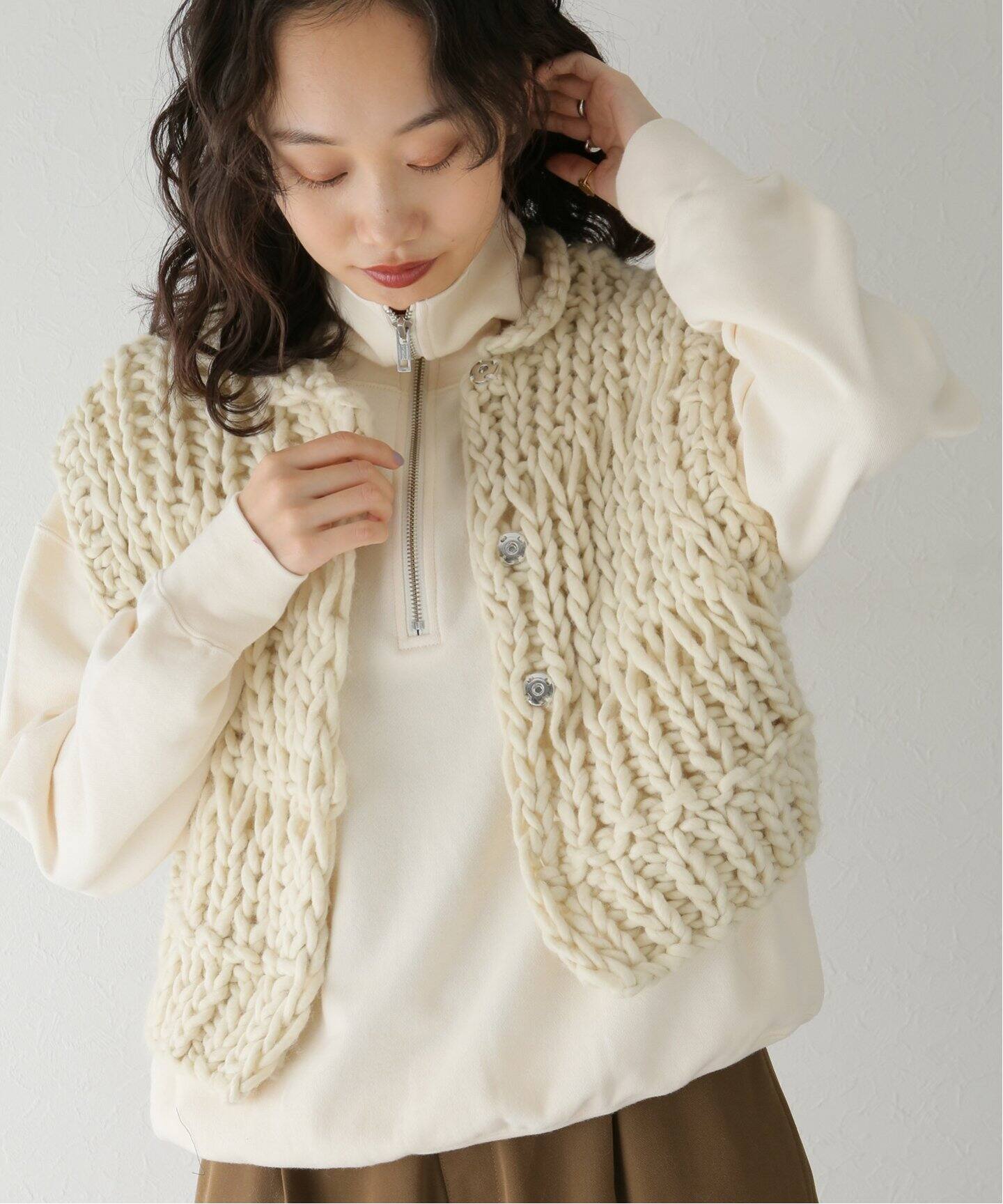 TODAYFUL / トゥデイフル】Chunky Hand Knitvest（ニット／セーター  