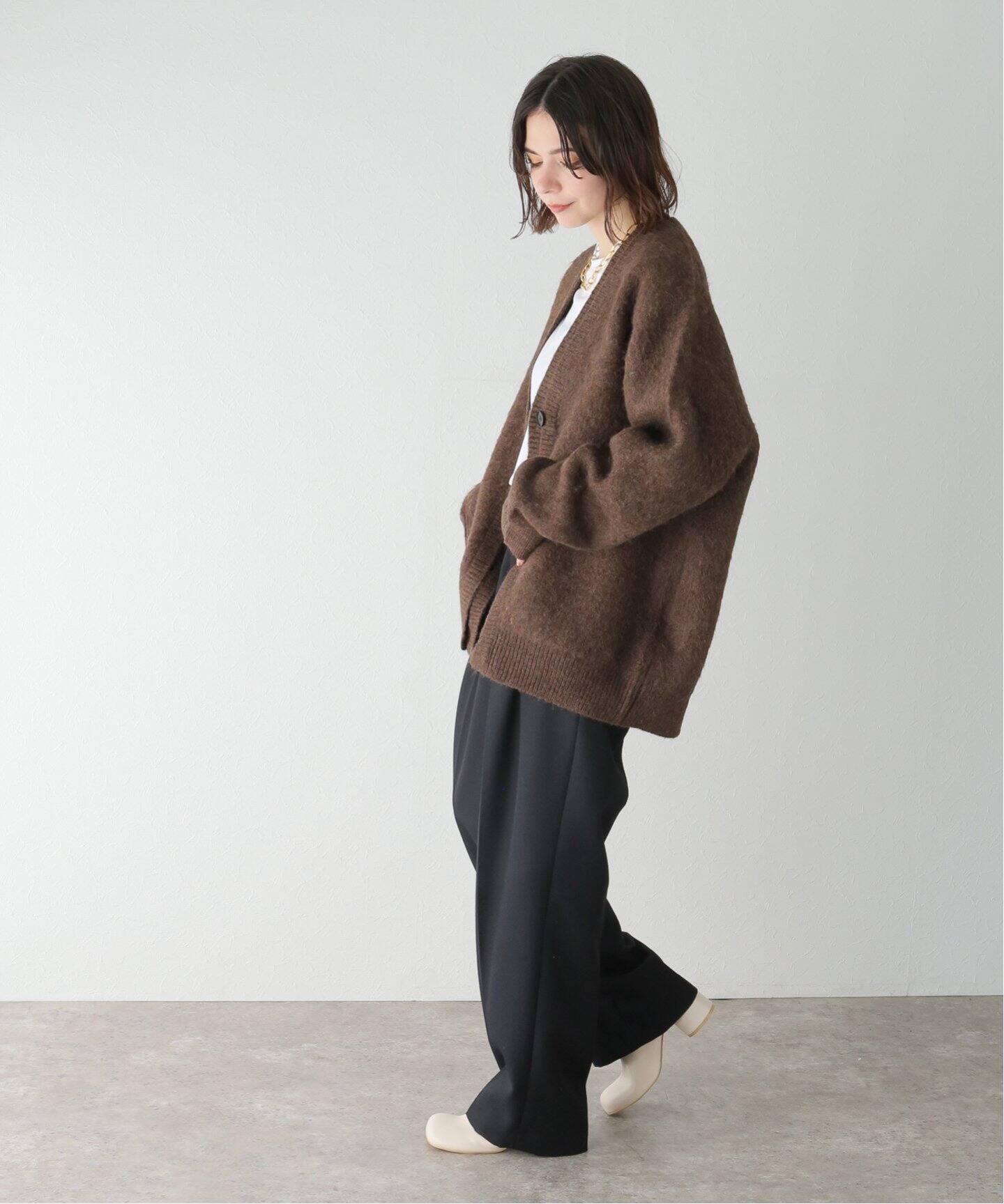 TODAYFUL / トゥデイフル】Brashed Vneck Cardigan（カーディガン  