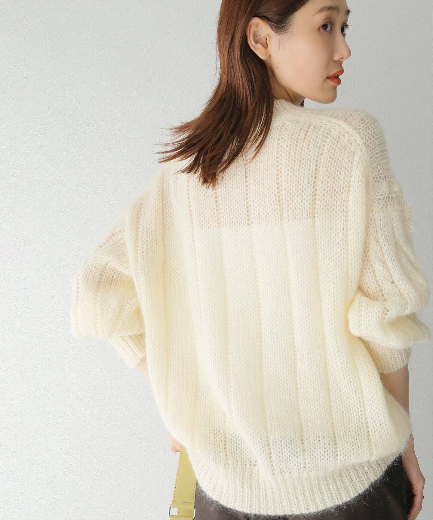 TICCA / ティッカ】モヘヤケーブルプルオーバー（ニット／セーター  