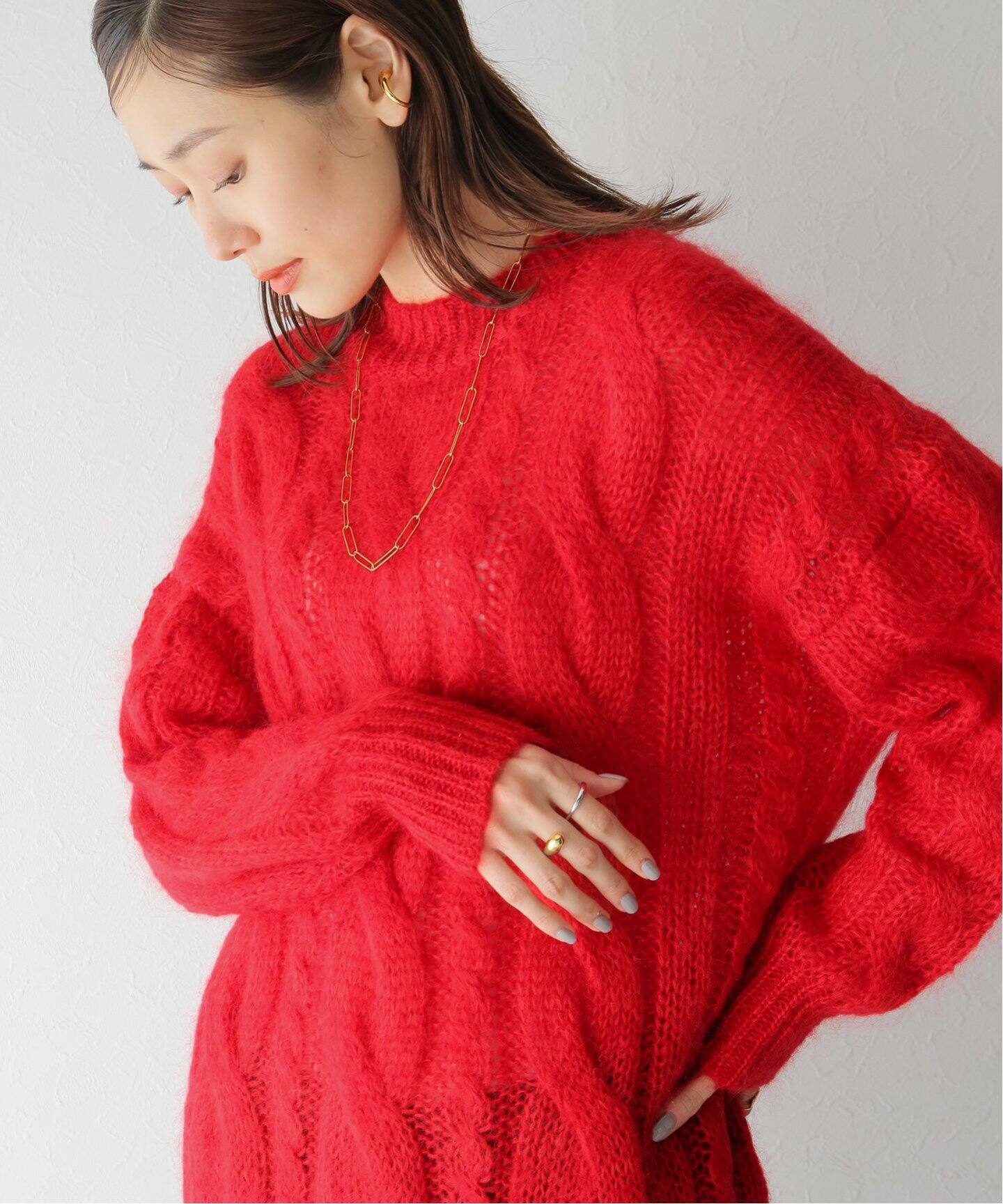 TICCA / ティッカ】モヘヤケーブルプルオーバー（ニット／セーター  