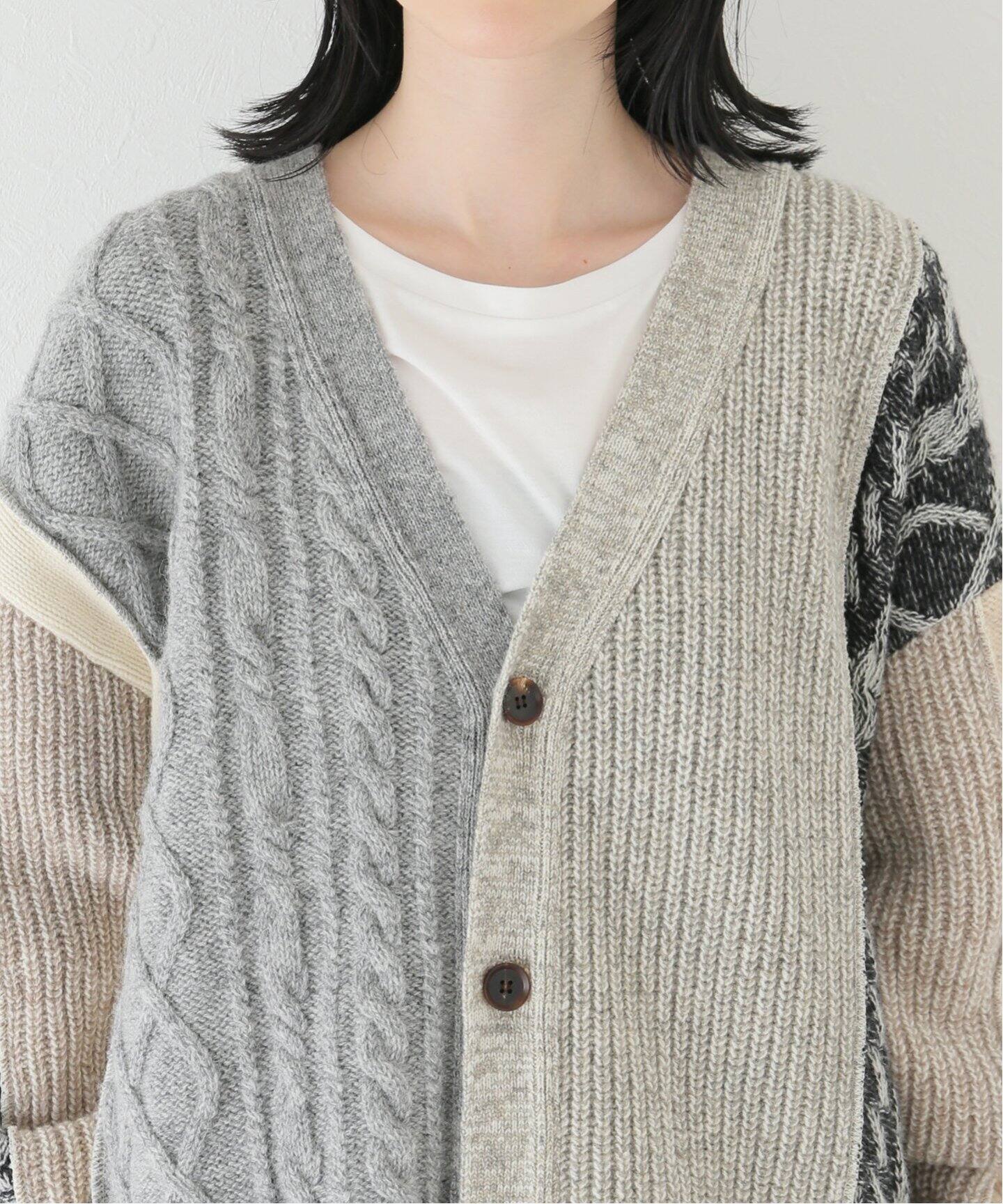 KURO / クロ】REMAKE KNIT CARDIGAN（カーディガン）｜BOICE FROM 