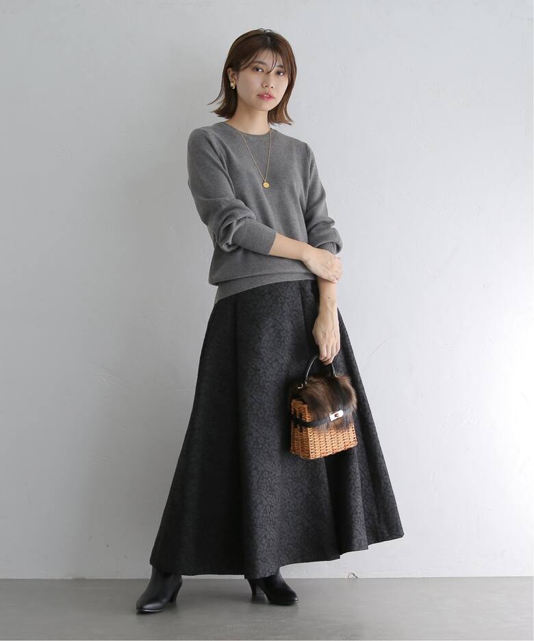 16Gスムースバックパールロングスリーブプルオーバー（ニット  