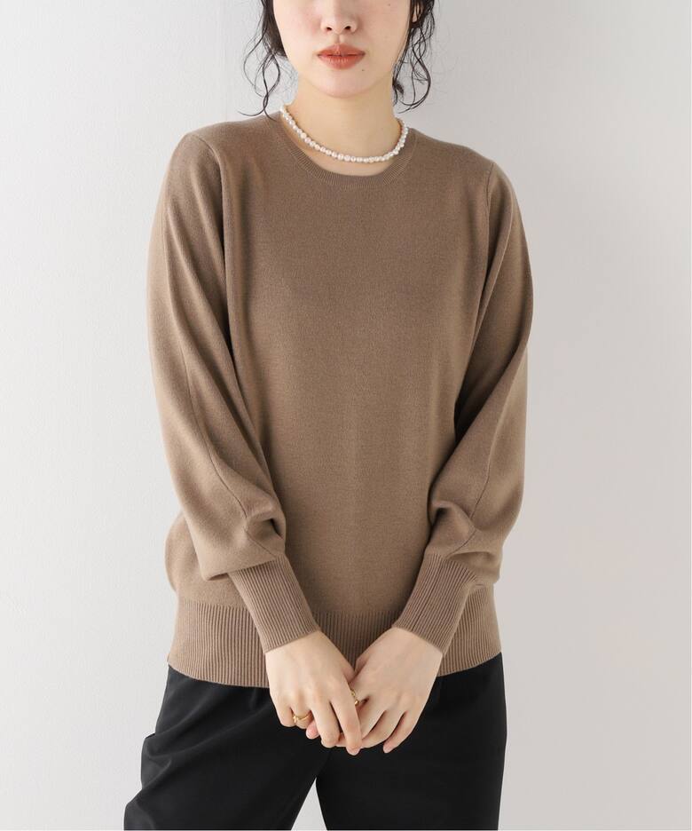 16Gスムースバックパールロングスリーブプルオーバー（ニット  