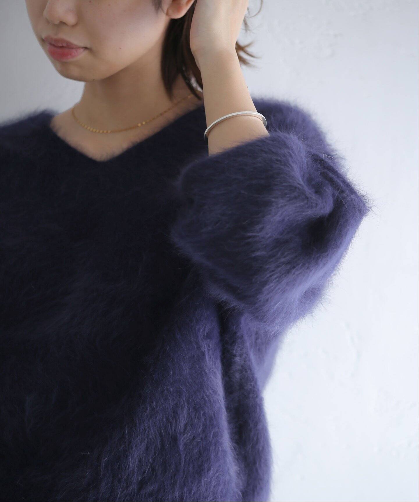 アンゴラ混Vプルオーバー（ニット／セーター）｜La Totalite（ラ  