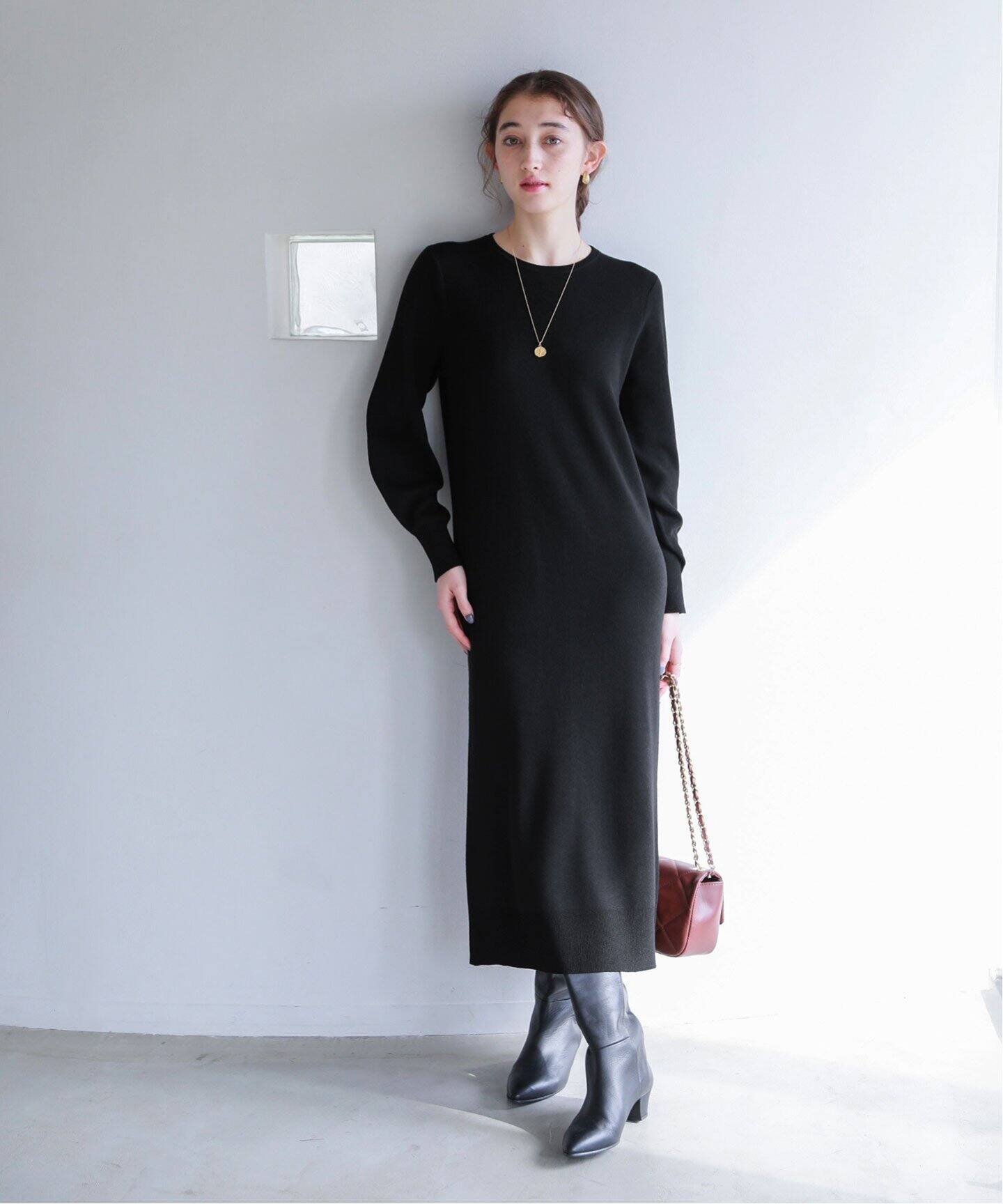 16Gスムースバックパールワンピース（ニットワンピース）｜La Totalite  