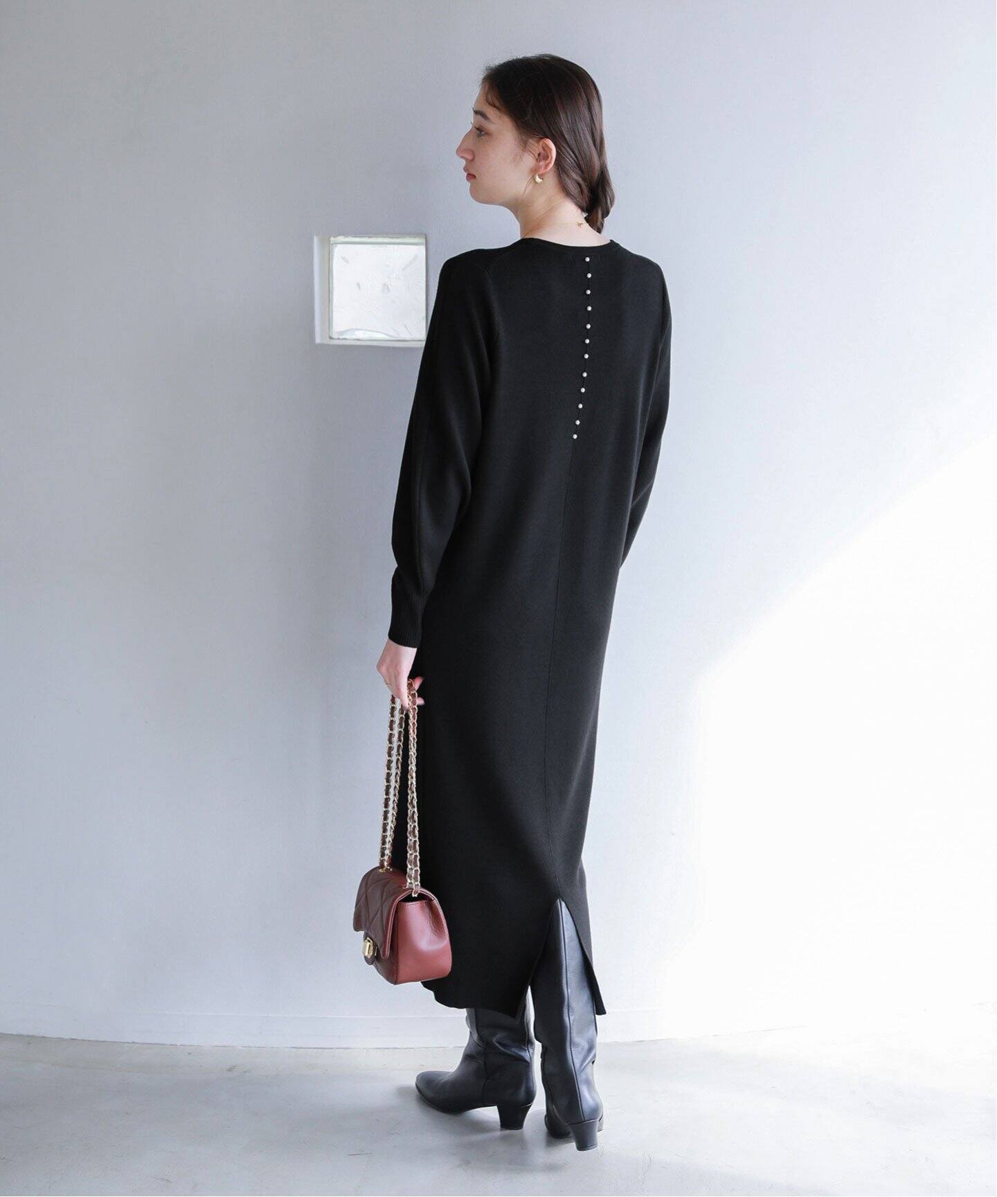 16Gスムースバックパールワンピース（ニットワンピース）｜La Totalite  