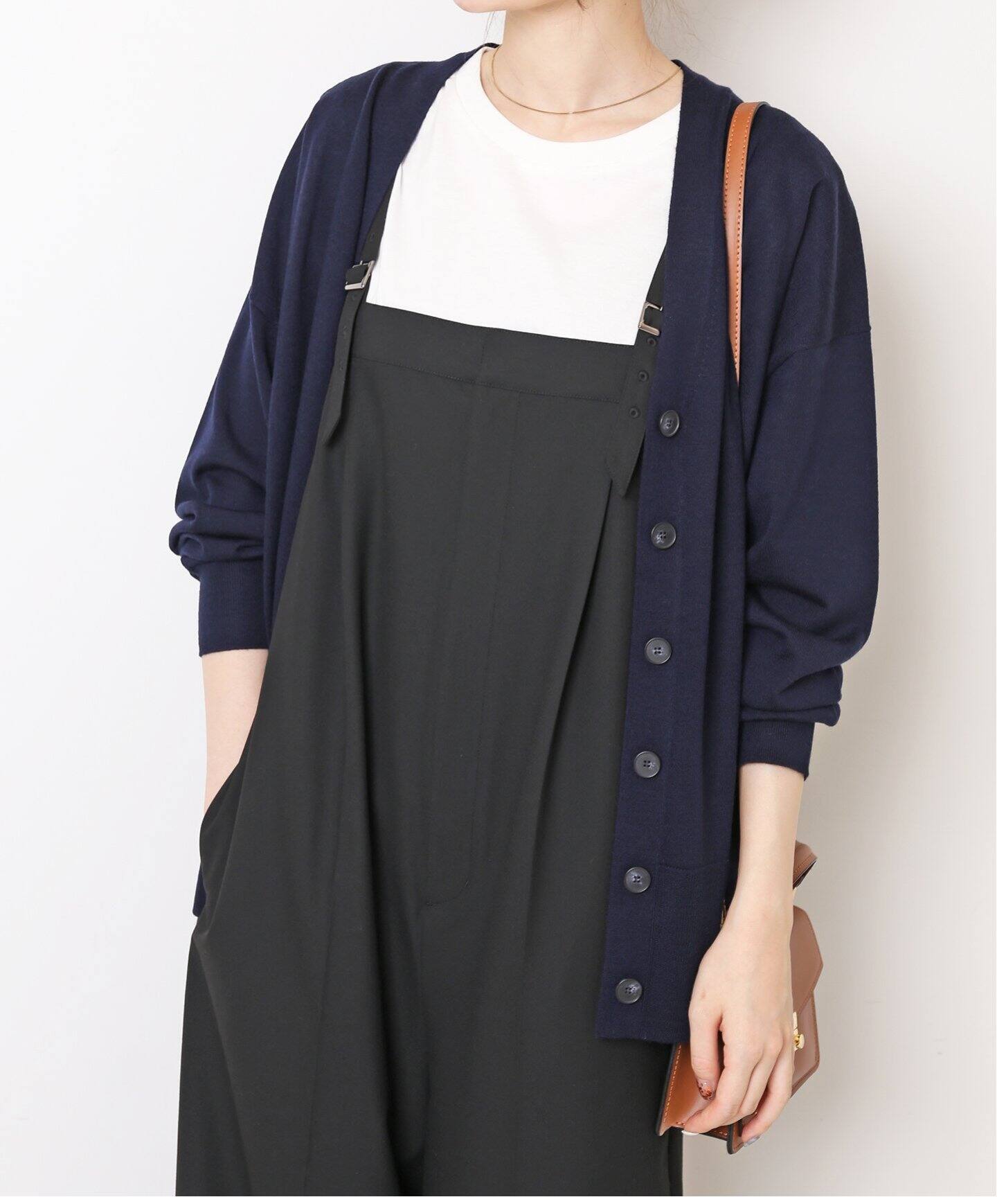 Spick and Span 18G Vネックカーディガン ネイビー ≪追加≫18G Vネックカーディガン（カーディガン）｜Spick and