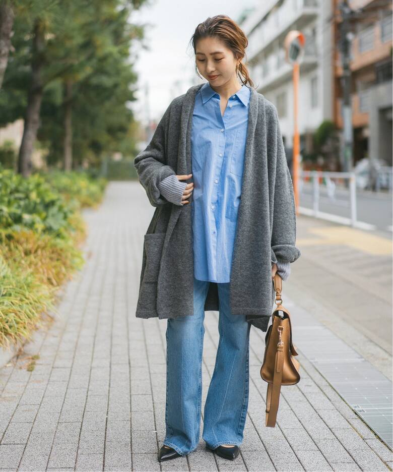 イタリアヤーンニュアンスローブカーディガン（カーディガン）｜Spick  