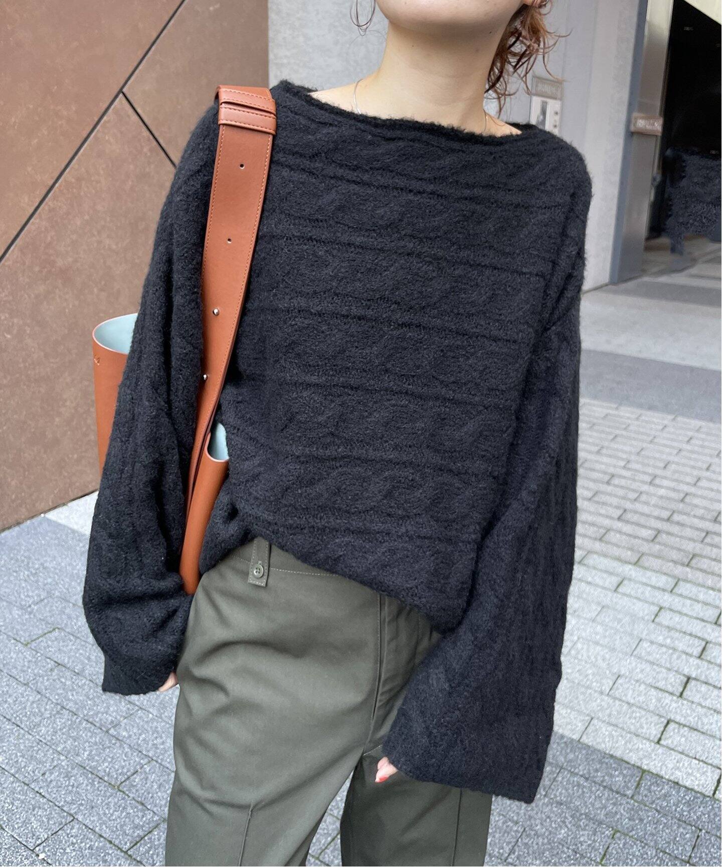 ケーブルボートネック ルーズニット（ニット／セーター）｜Spick and  