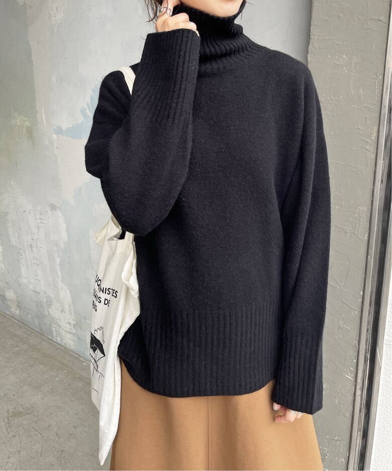 ウールカシミヤ タートルネックプルオーバー（ニット／セーター  