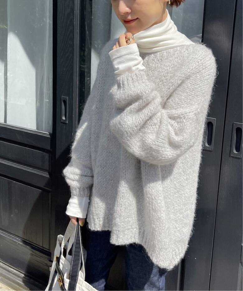 ≪追加≫【TRICOTS JEAN MARC】別注ボートネックスリットプルオーバー 
