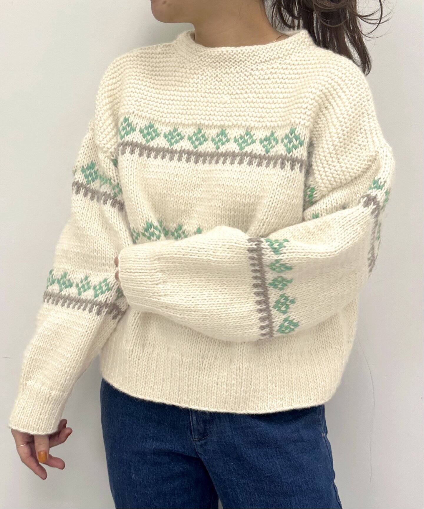 NEPAL HAND KNIT/ネパールハンドニット】別注ジャガードニットプル  