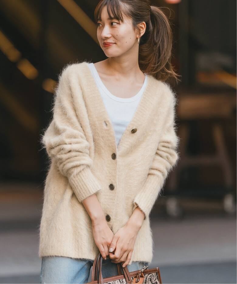 アルパカ MIX FUR 2way カーディガン（カーディガン）｜FRAMeWORK  