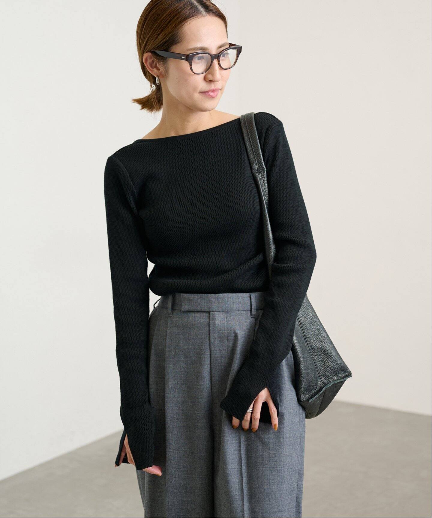 サーマルニットバックシャンプルオーバー（ニット／セーター  