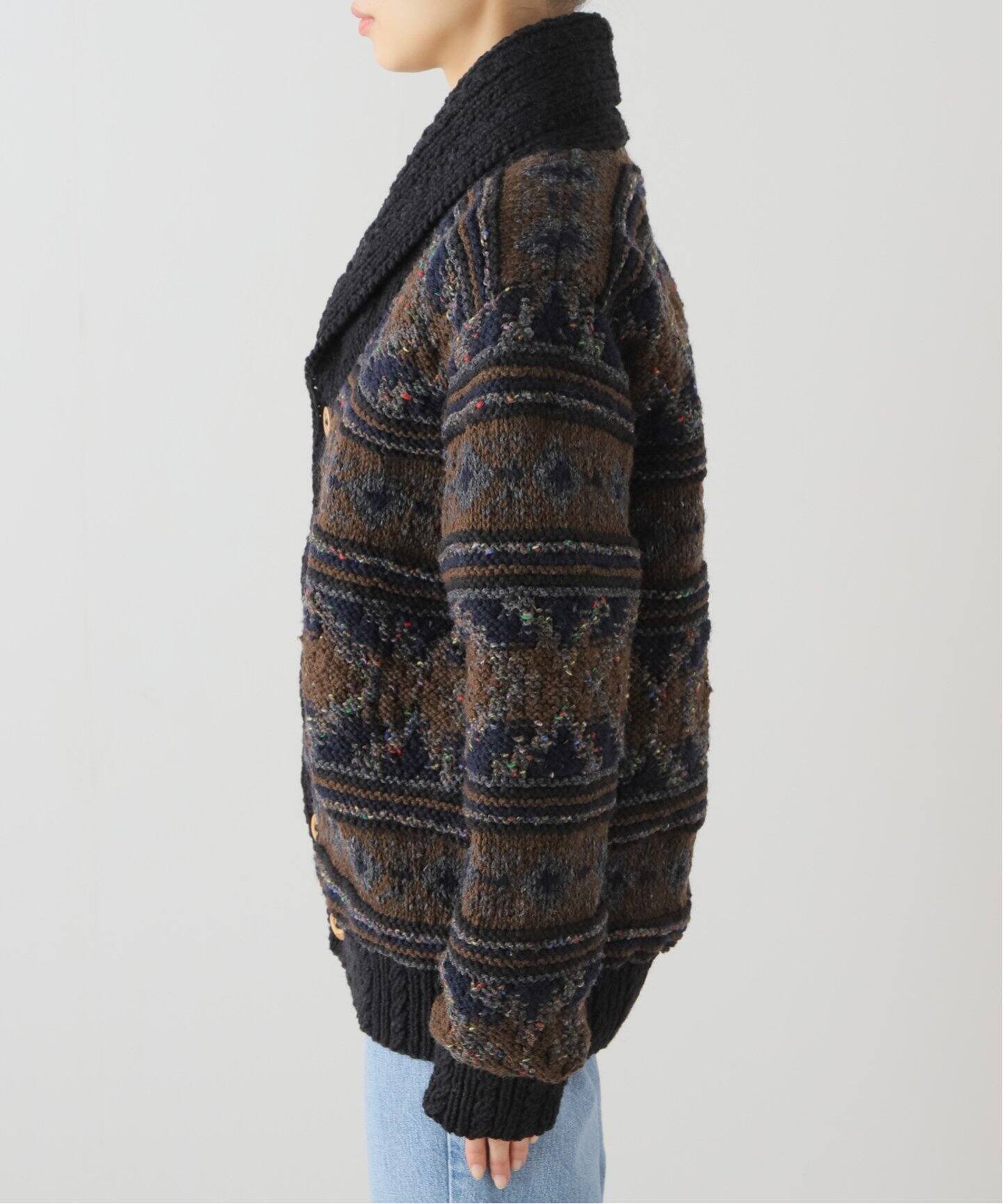 ATHENA DESIGNS / アテナデザイン】ショールカラーカーディガン  