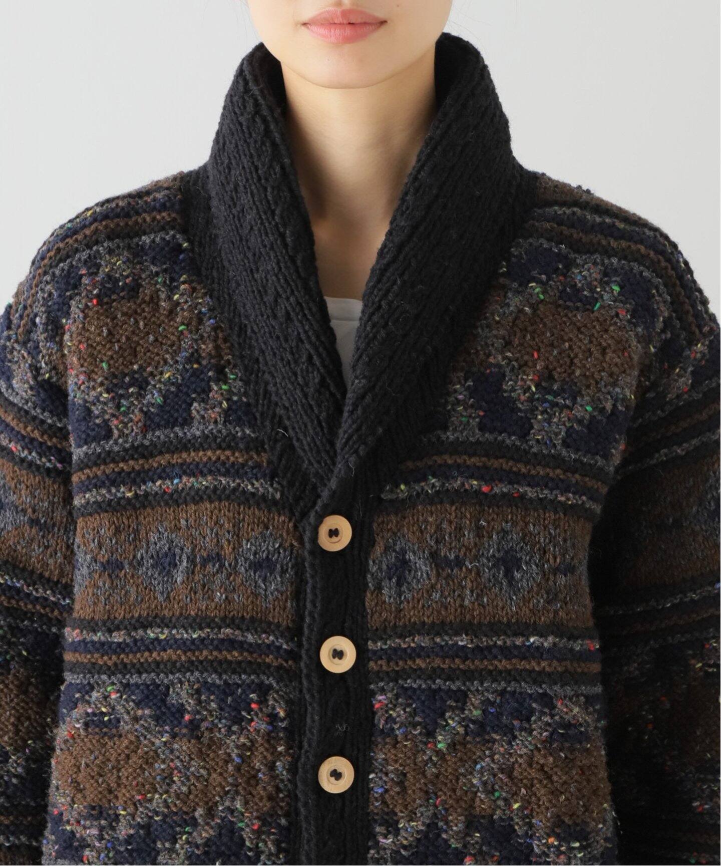 ATHENA DESIGNS / アテナデザイン】ショールカラーカーディガン  