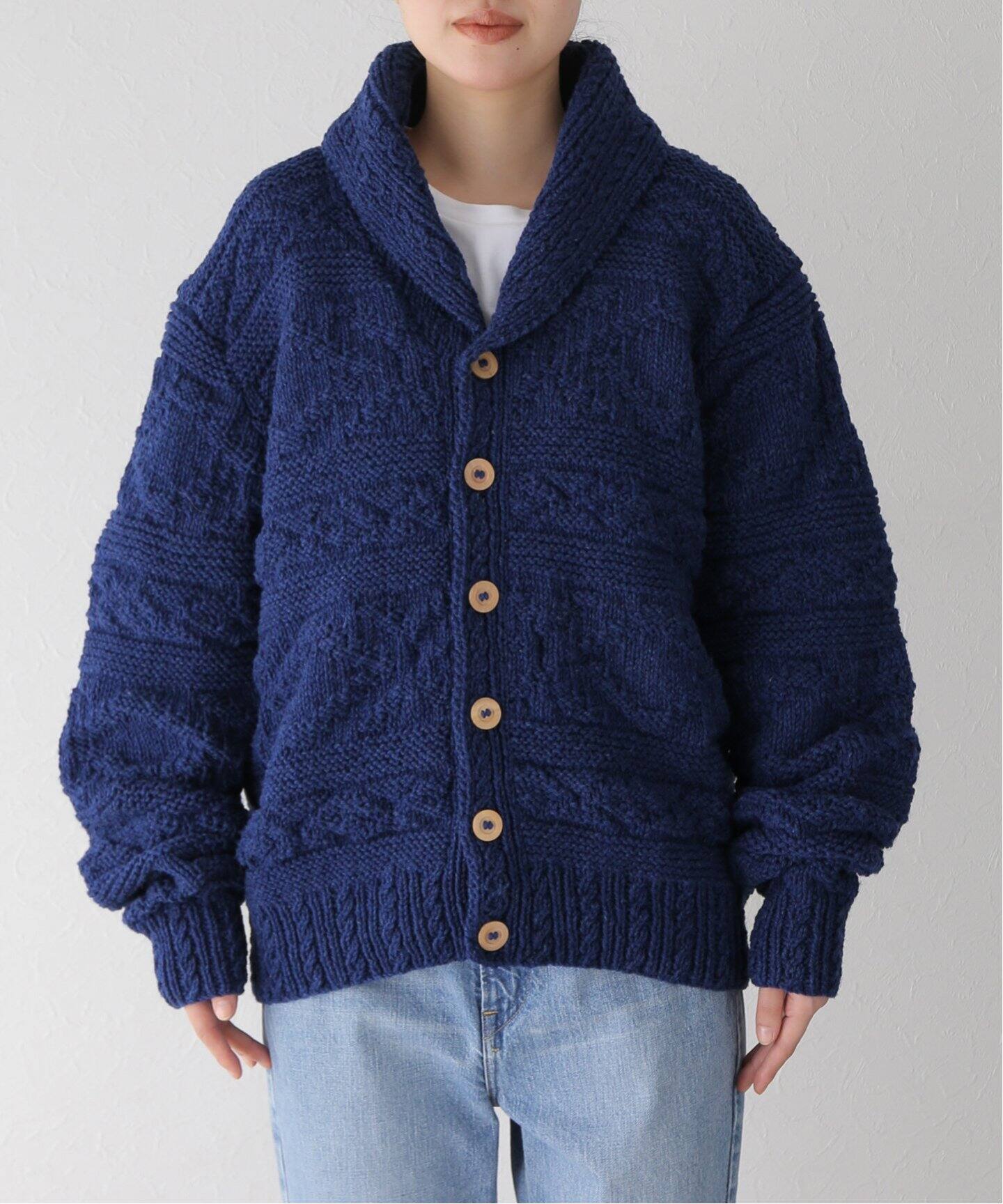 ATHENA DESIGNS / アテナデザイン】ショールカラーカーディガン  