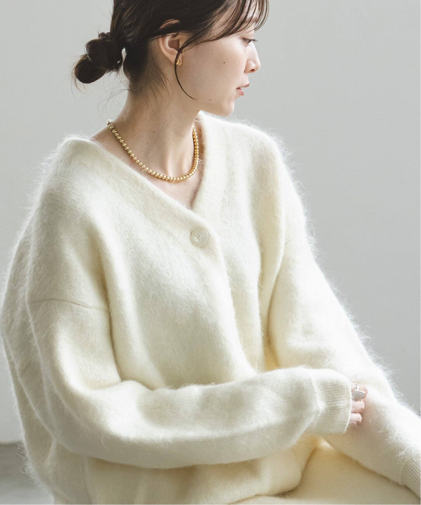 追加》モヘヤ接結ロングカーディガン（カーディガン）｜NOBLE  