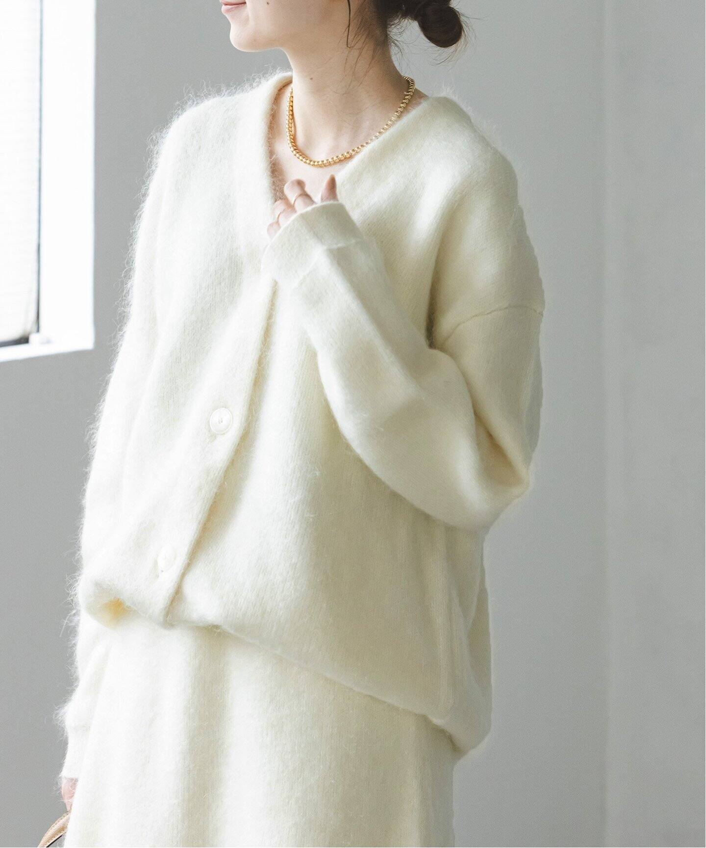 追加》モヘヤ接結ロングカーディガン（カーディガン）｜NOBLE  