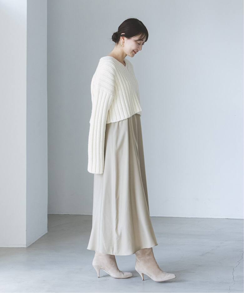 バルキーワイドリブショートニット（ニット／セーター）｜NOBLE  