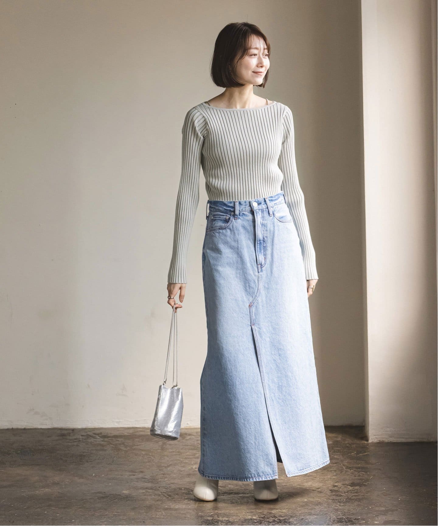 カスタムリブバックオープンニット（ニット／セーター）｜NOBLE