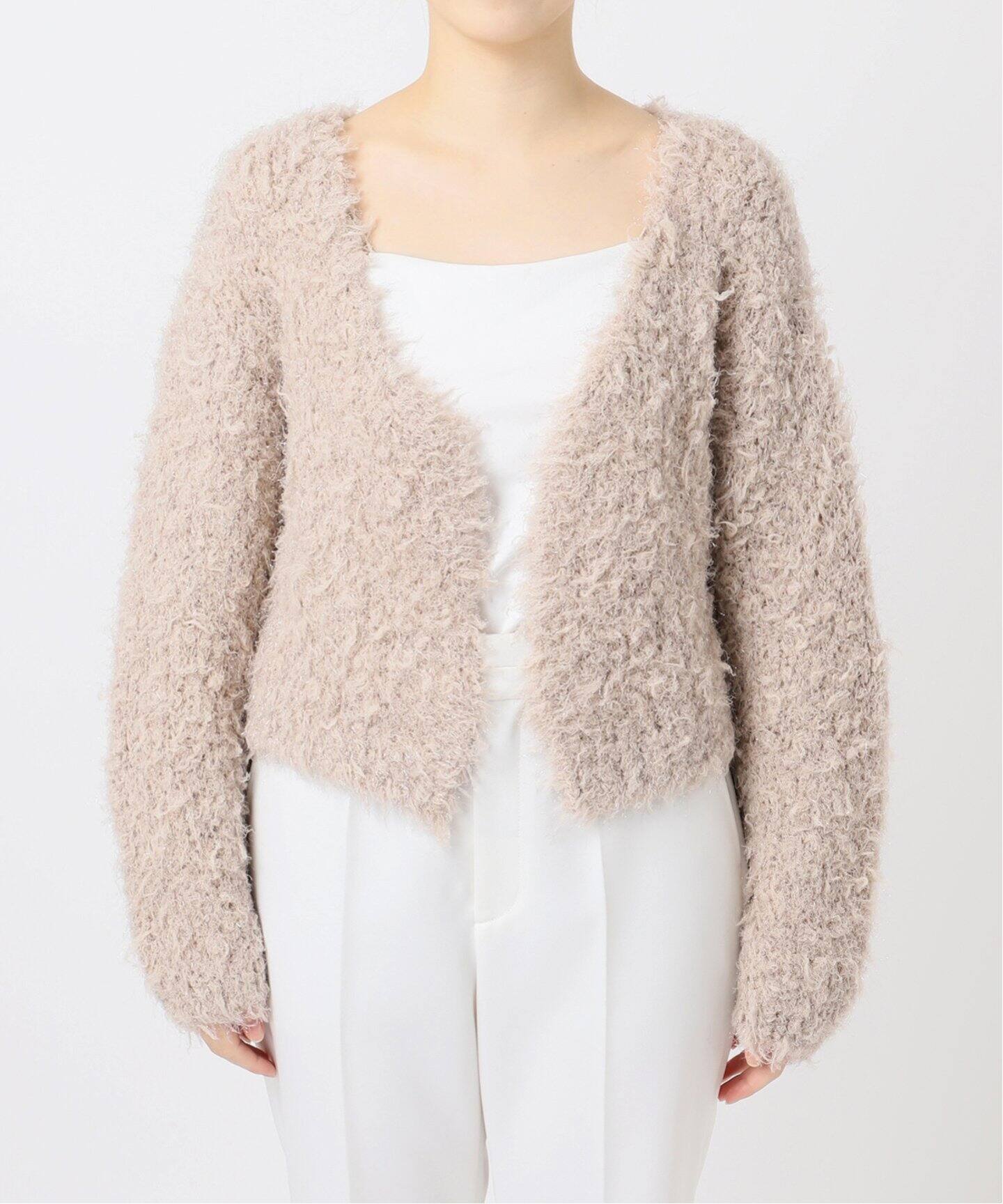 ファーラメショートカーディガン（カーディガン）｜NOBLE（ノーブル  