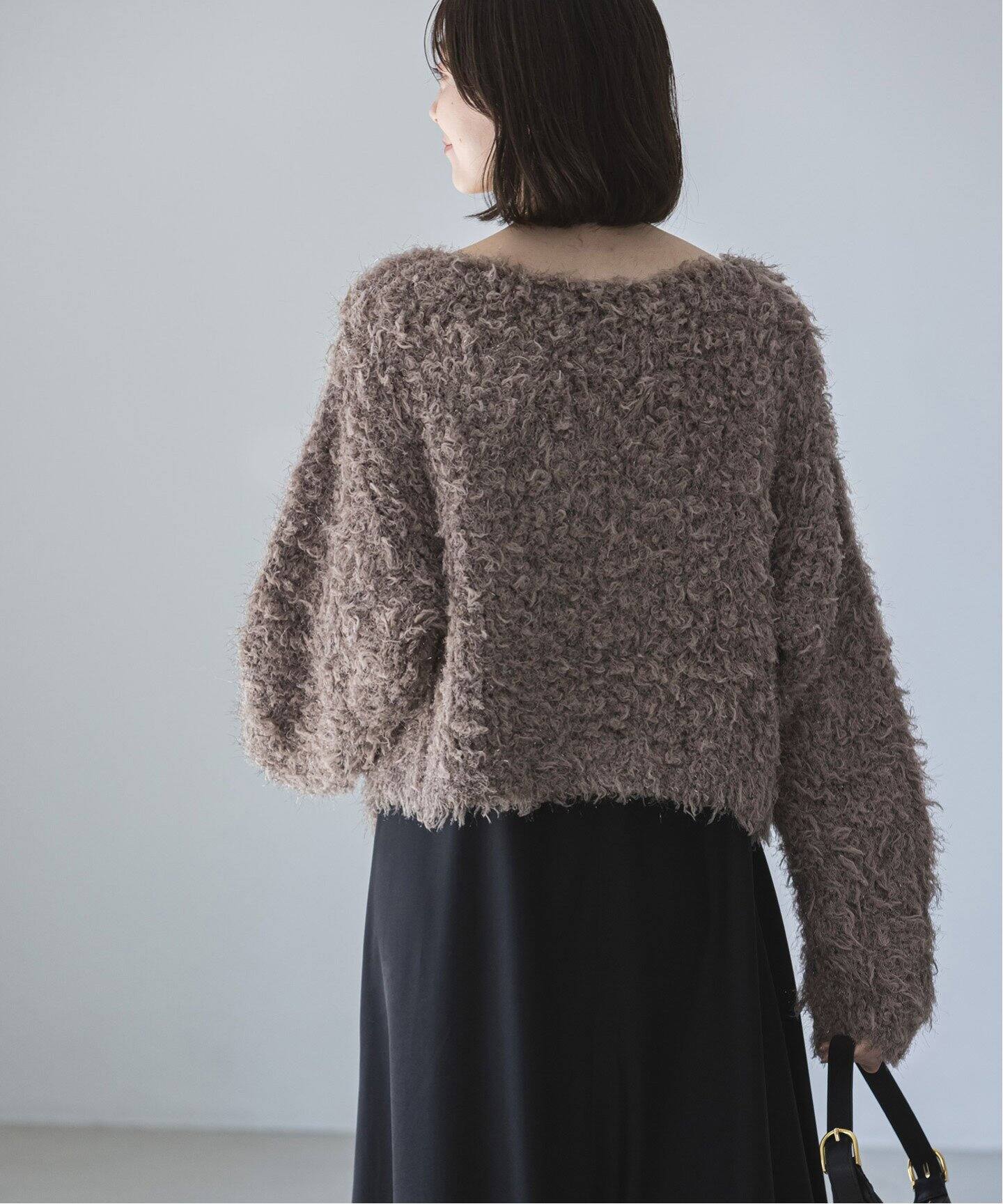 ファーラメショートカーディガン（カーディガン）｜NOBLE（ノーブル  