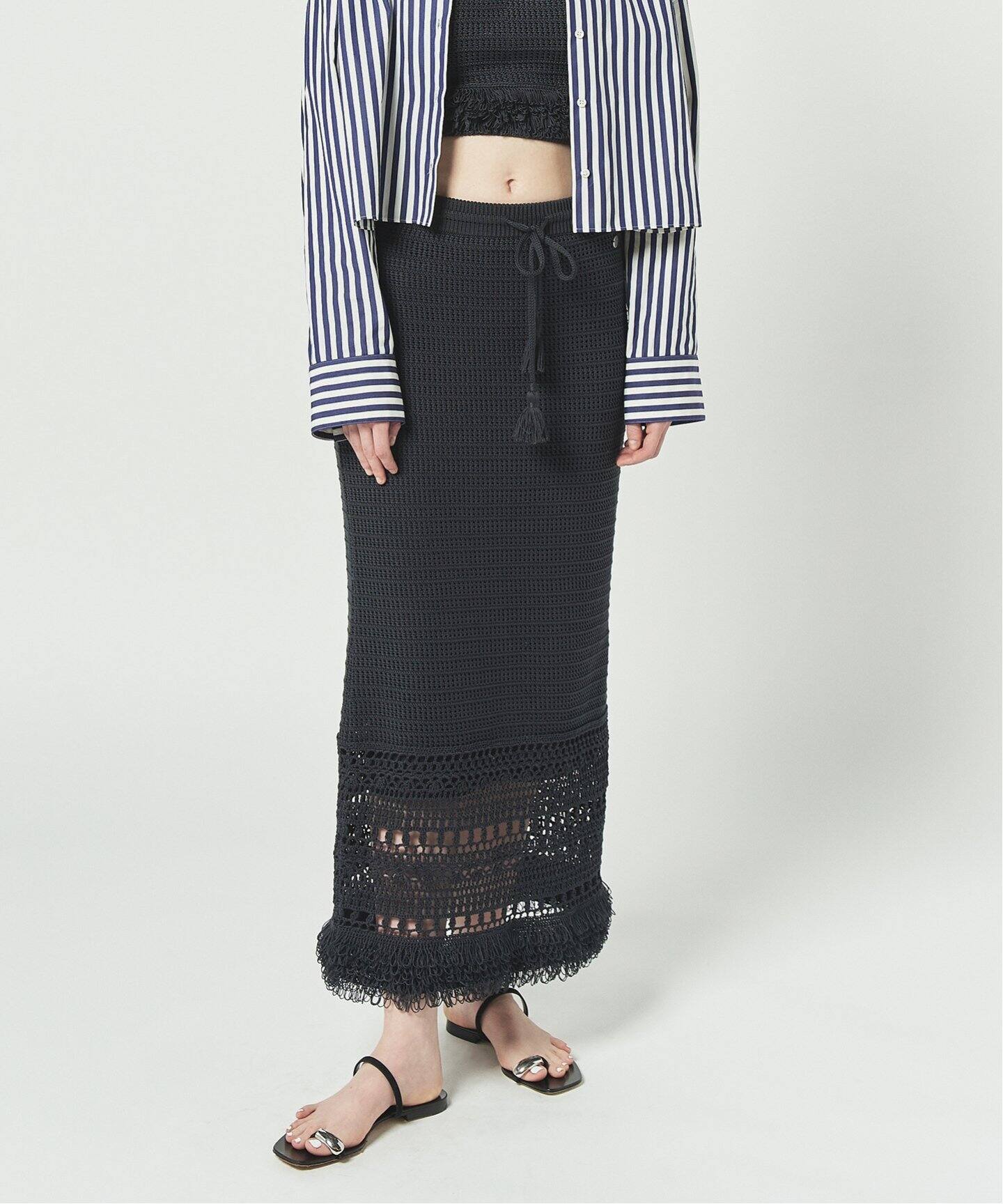 CABLES フリンジスカート（ロング・マキシ丈スカート）｜CALMER（カル  