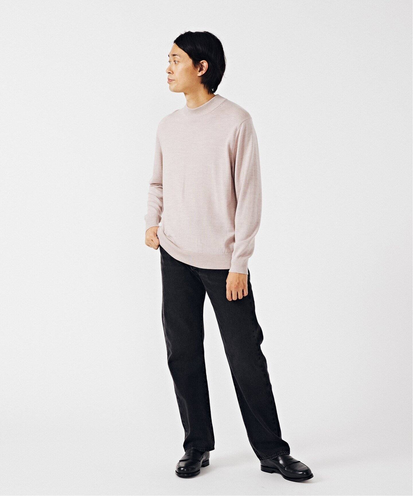 現行【セオリー】リブニット モックネック ゆったり カシミヤ