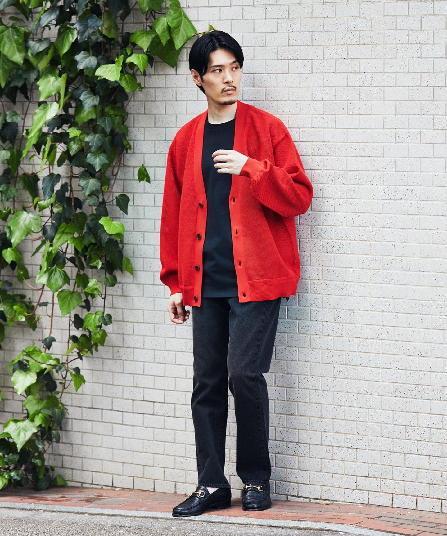スポンディッシュ リラックス ニット カーディガン