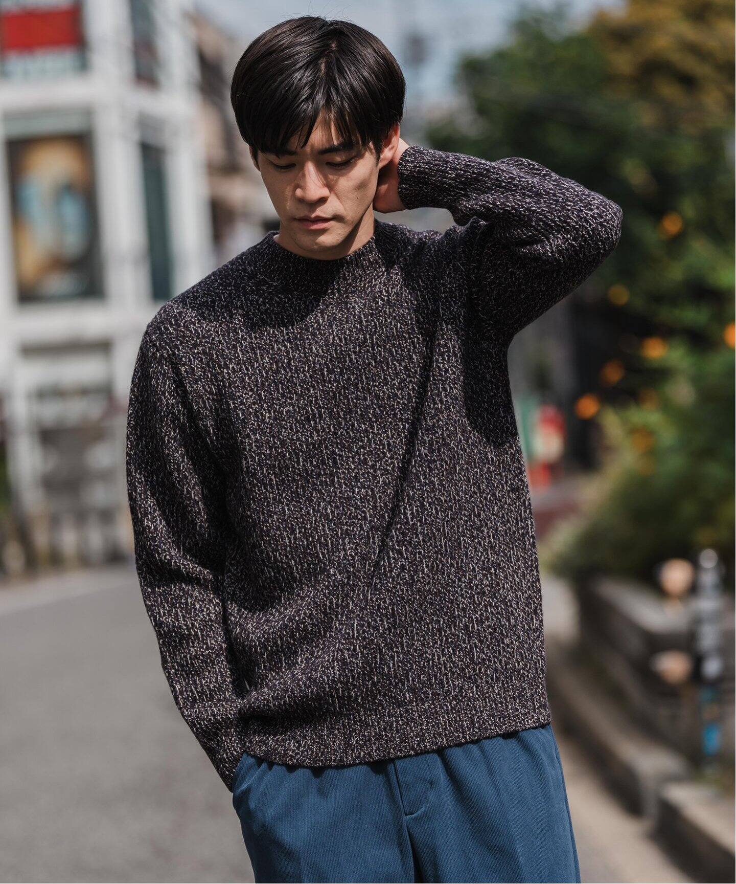 ZEGNA BARUFFA / ゼニアバルファ】メランジ モックネック ニット 