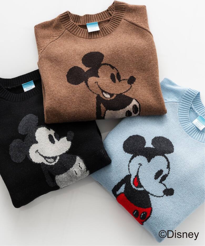 MICKEY MOUSE / カシミヤブレンド クルーネックニット（ニット 