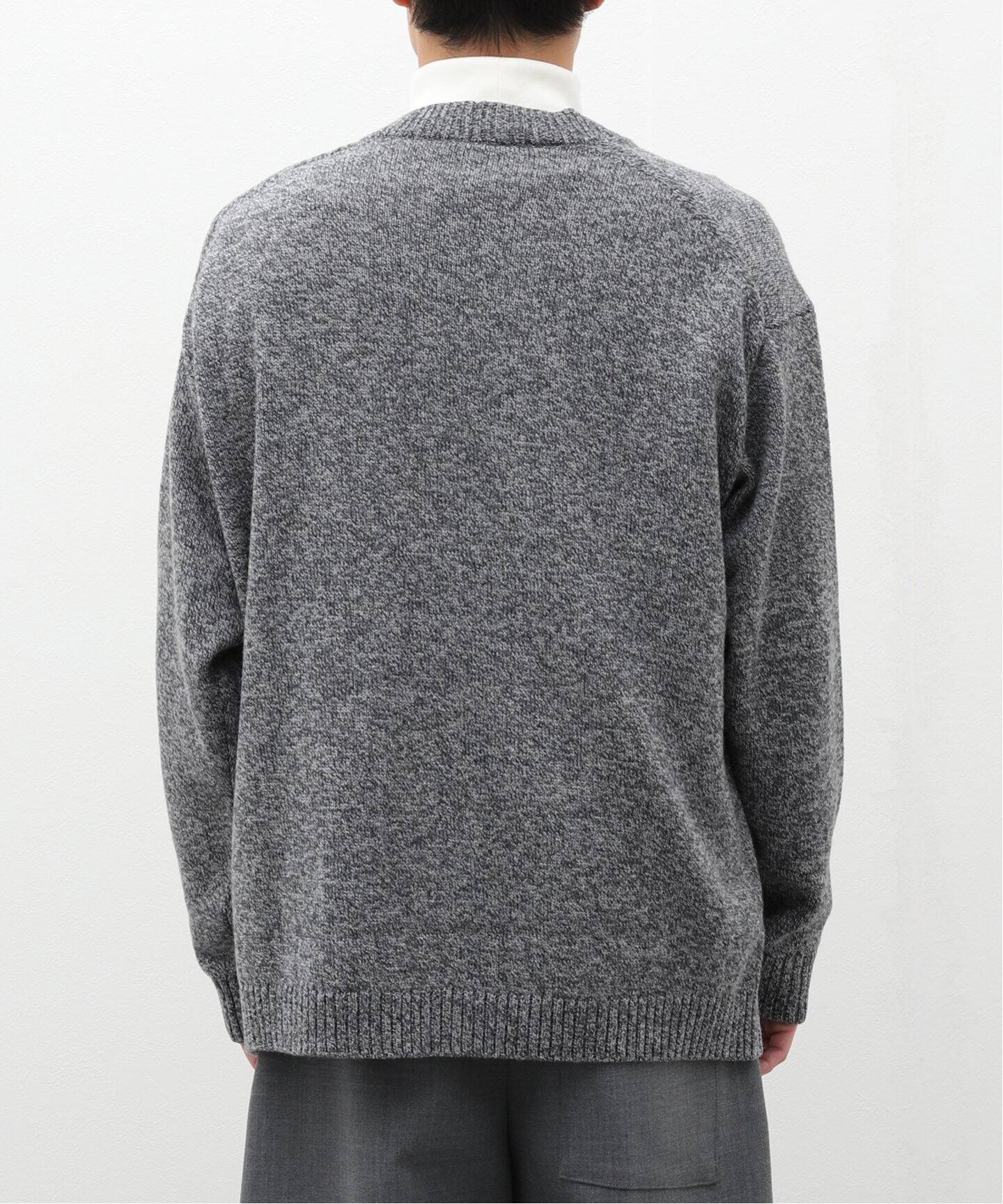 ATON / エイトン】WOOL MOULINE OVERSIZED CARDIGAN（カーディガン 