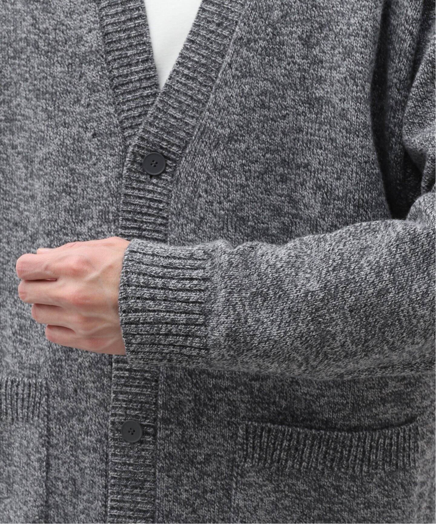 ATON / エイトン】WOOL MOULINE OVERSIZED CARDIGAN（カーディガン 