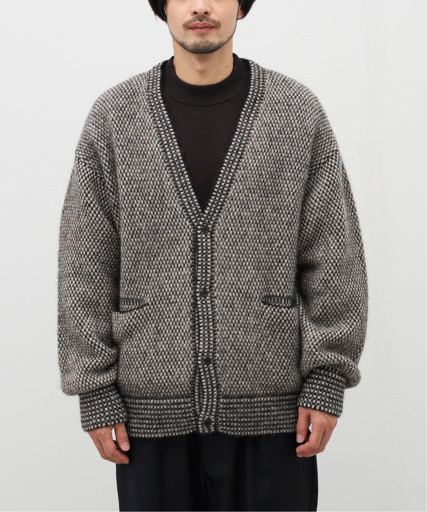 blurhms / ブラームス】Alpaca Birds-eye Knit Cardigan（カーディガン  