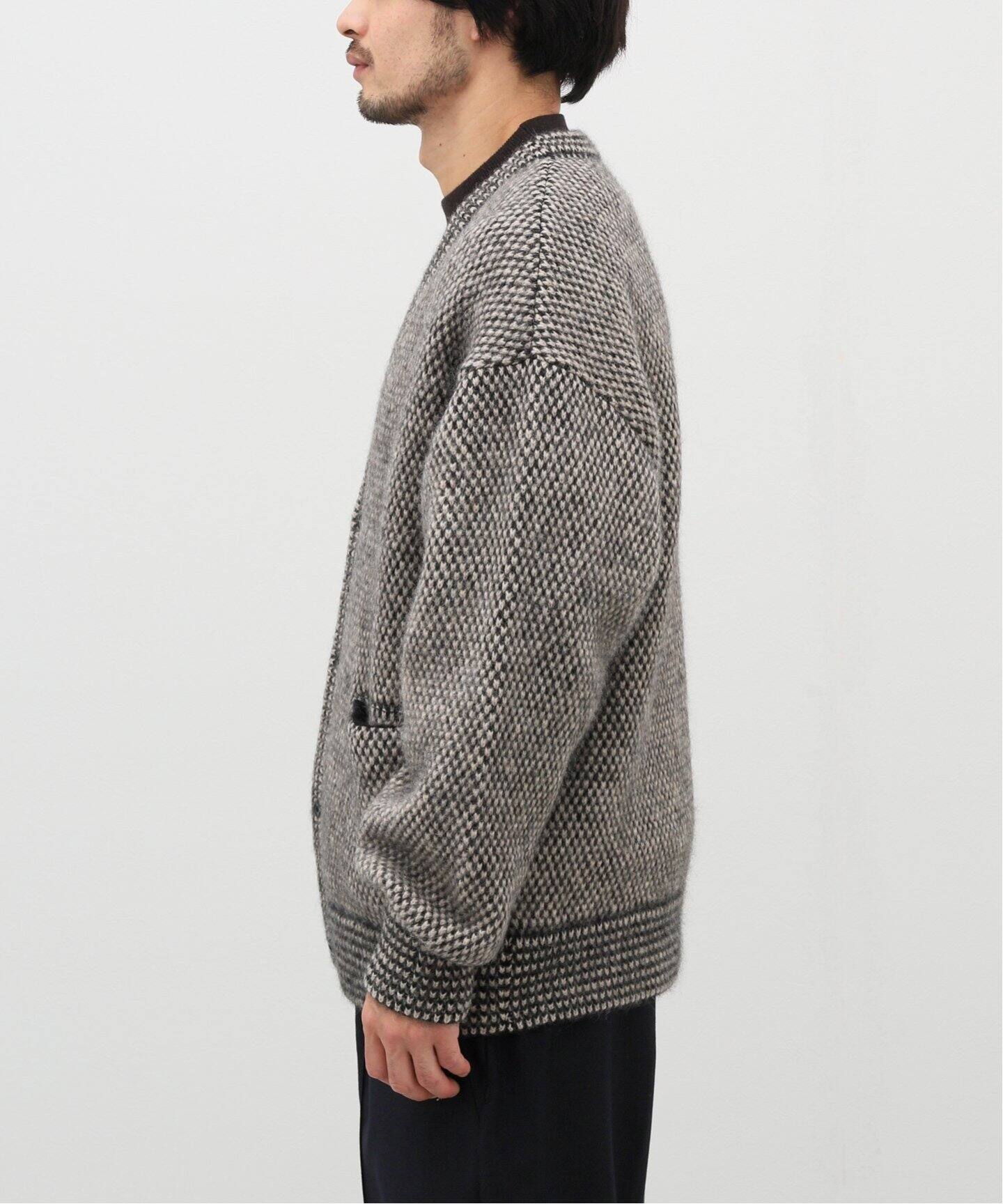 blurhms / ブラームス】Alpaca Birds-eye Knit Cardigan（カーディガン 