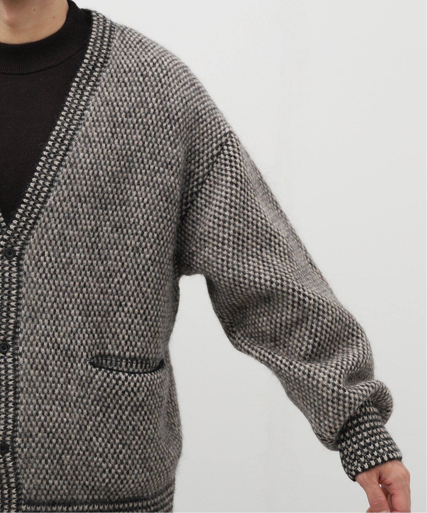 blurhms / ブラームス】Alpaca Birds-eye Knit Cardigan（カーディガン 