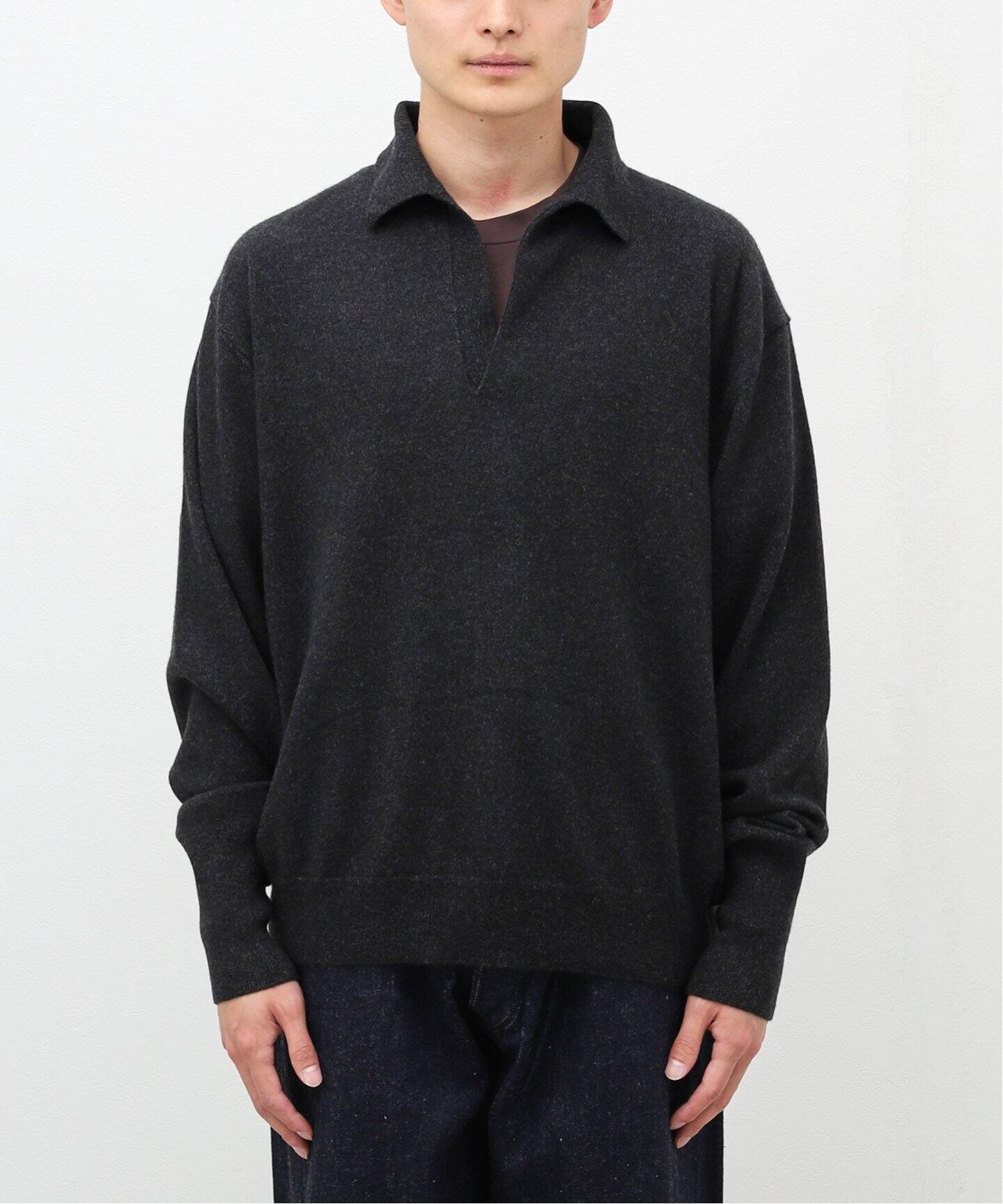 COMOLI / コモリ】カシミヤ スキッパーニット（ニット／セーター 