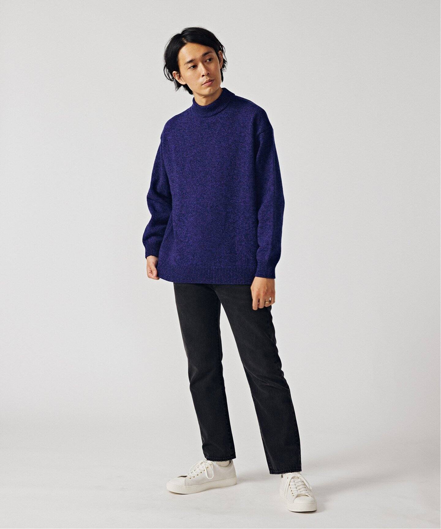 ATON / エイトン】別注 WOOL MOULINE MOCKNECK SWEATER（ニット 