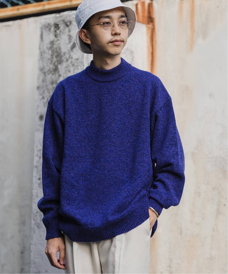 ATON / エイトン】別注 WOOL MOULINE MOCKNECK SWEATER（ニット 